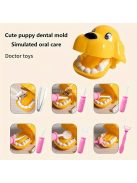 Játék állatorvosi szett, sztetoszkóppal, fecskendővel és fogászati eszközökkel