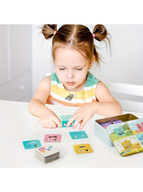 1 készlet Fa Gyerekek Arc kirakó Puzzle Építőkocka