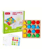 Fa geometriai alakzat illesztő építőkocka, asztali versenyjáték a gyermekek gondolkodási készségének fejlesztésére