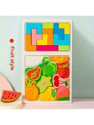 Színes 3D Fa Puzzle - Fejlesztő Játék Gyerekeknek, Fejleszti az Intelligenciát és Kreativitást