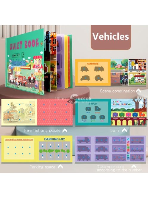 Matricás beillesztős foglalkoztató könyv puzzle játék