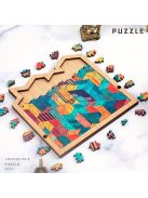 Színes Extra nehéz fa kirakó