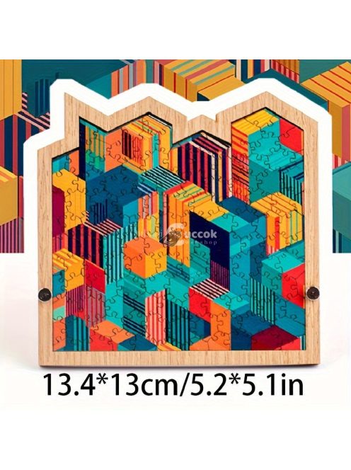 Színes Extra nehéz fa kirakó