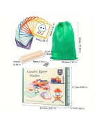 100 darabos Fa 3D Puzzle Készlet