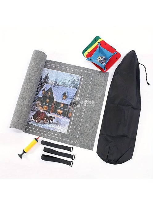 Akril szálból készült puzzle szőnyeg tároló táskával