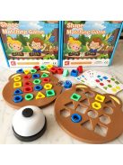 geometriai alakzatok illesztése építőkockákkal, gyosasági társasjáték