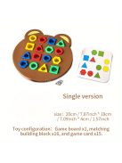 geometriai alakzatok illesztése építőkockákkal, gyosasági társasjáték