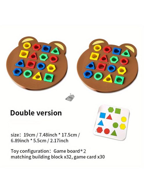 geometriai alakzatok illesztése építőkockákkal, gyosasági társasjáték