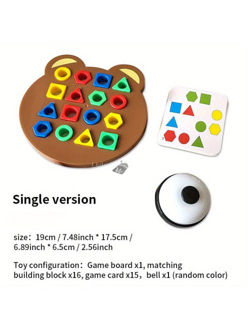 geometriai alakzatok illesztése építőkockákkal, gyosasági társasjáték