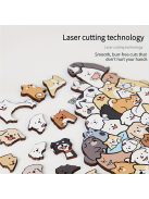 50 db-os fa puzzle, vegyes színekben, szabálytalan alakú kutya, macska, panda kialakítás