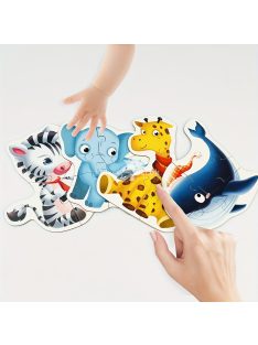 18 darabos Állatos Puzzle Készlet Gyerekeknek