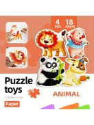 18 darabos Állatos Puzzle Készlet Gyerekeknek