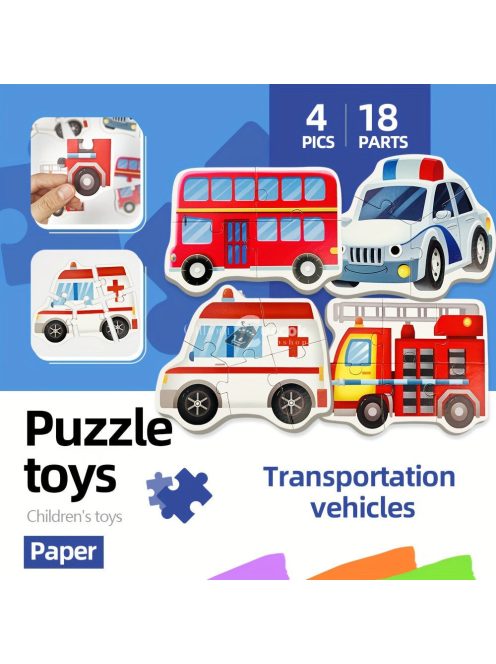 18 darabos Állatos Puzzle Készlet Gyerekeknek