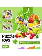 18 darabos Állatos Puzzle Készlet Gyerekeknek