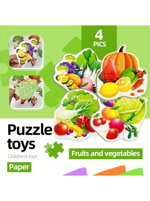 18 darabos Állatos Puzzle Készlet Gyerekeknek