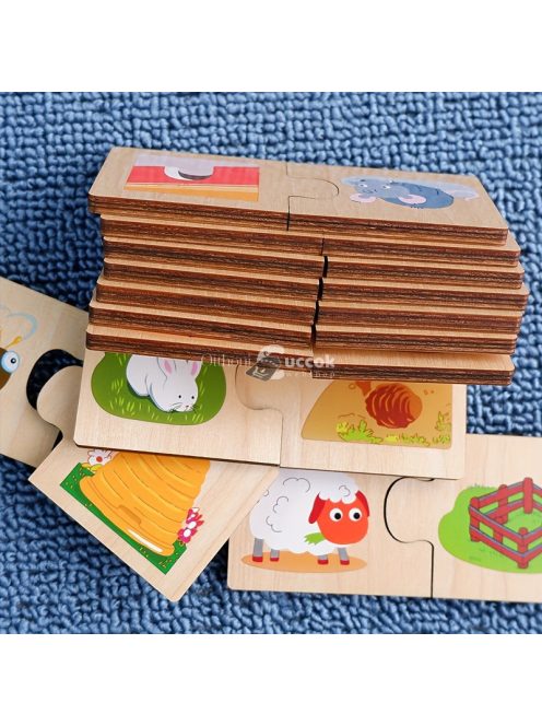 Fa Puzzle Játék Oktató Fa Puzzle Doboz