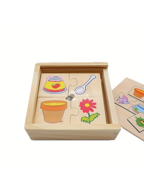 Fa Puzzle Játék Oktató Fa Puzzle Doboz