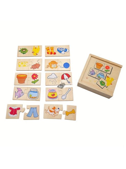 Fa Puzzle Játék Oktató Fa Puzzle Doboz