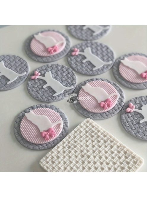 1 db szilikon kötött textúra sütikhez és tortákhoz