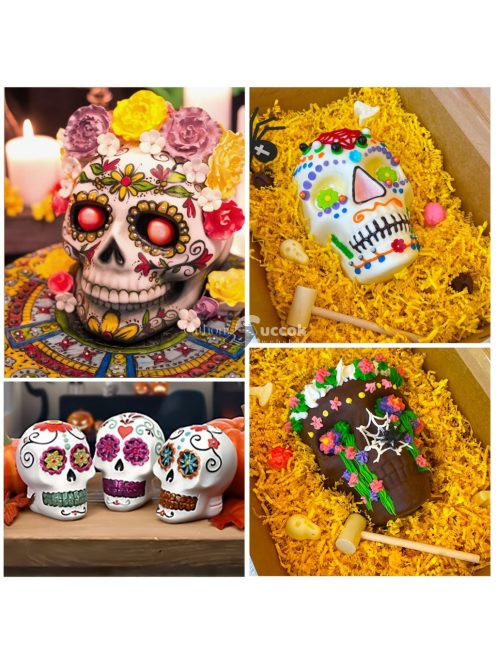 Nagy koponya szilikon tortaforma