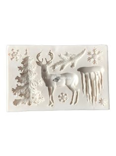 3D-s karácsony témájú szilikon forma