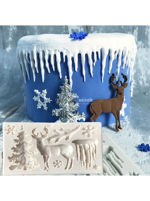 3D-s karácsony témájú szilikon forma