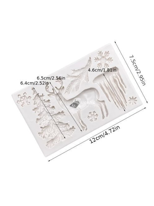 3D-s karácsony témájú szilikon forma