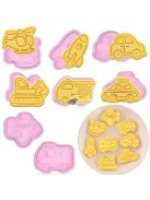 8db jármű alakú kekszforma