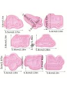 8db jármű alakú kekszforma