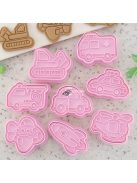 8db jármű alakú kekszforma