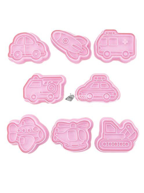 8db jármű alakú kekszforma