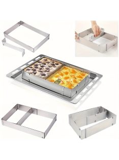 Négyszögletes Rozsdamentes Acél Állítható Tortaforma