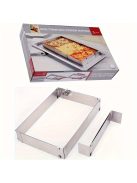 Négyszögletes Rozsdamentes Acél Állítható Tortaforma