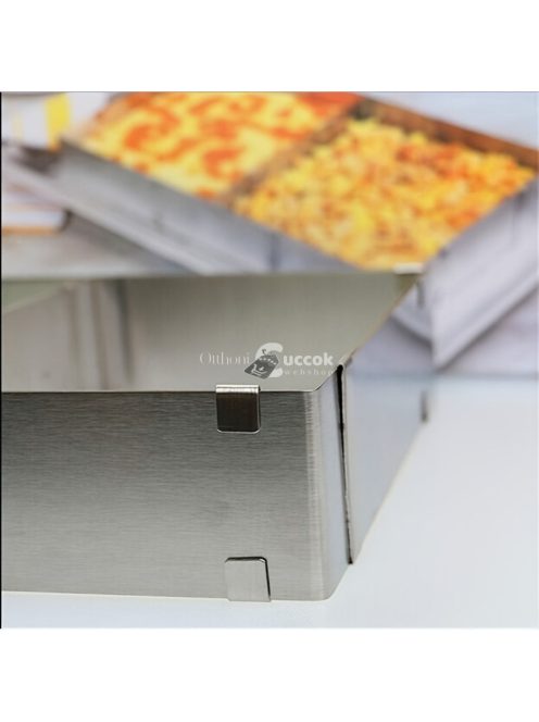 Négyszögletes Rozsdamentes Acél Állítható Tortaforma