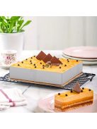 Négyszögletes Rozsdamentes Acél Állítható Tortaforma