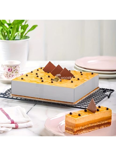 Négyszögletes Rozsdamentes Acél Állítható Tortaforma