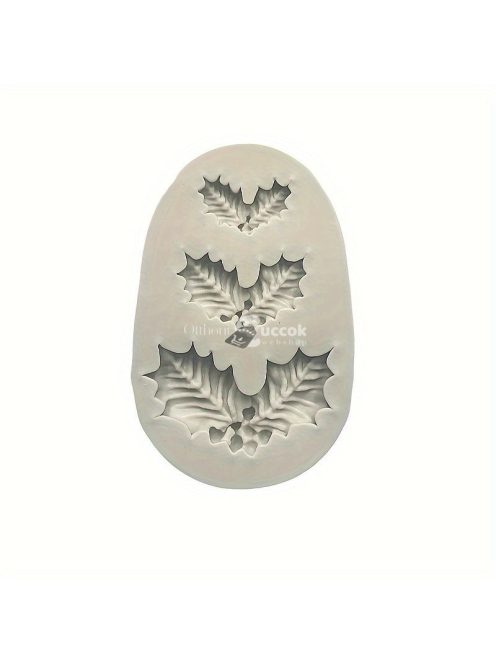 Karácsonyi csengő levél formájú szilikon forma