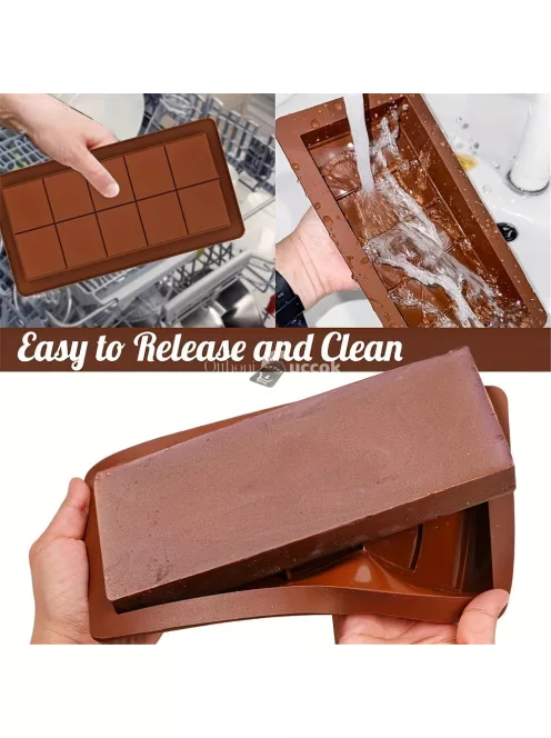Szilikonból készült, szétszedhető csokoládéformák