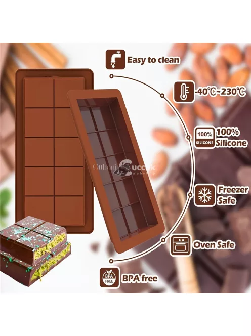 Szilikonból készült, szétszedhető csokoládéformák