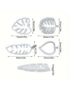 4 db-os levél formájú süteményforma