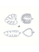 4 db-os levél formájú süteményforma