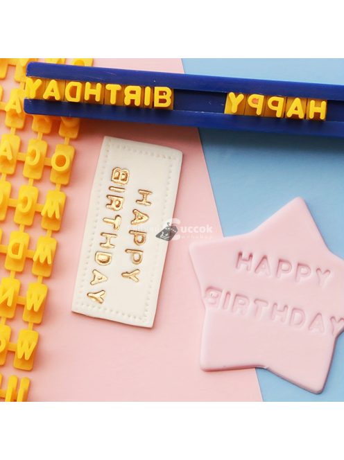 Készlet, Cserélhető sütibélyegzők, mini alfanumerikus sütivágó