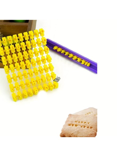 Készlet, Cserélhető sütibélyegzők, mini alfanumerikus sütivágó