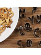 26db, rozsdamentes acél ábécés sütivágók