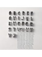 26db, rozsdamentes acél ábécés sütivágók