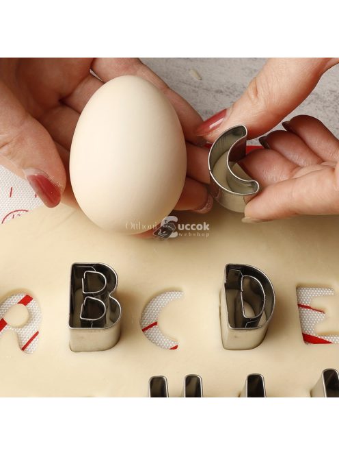 26db, rozsdamentes acél ábécés sütivágók