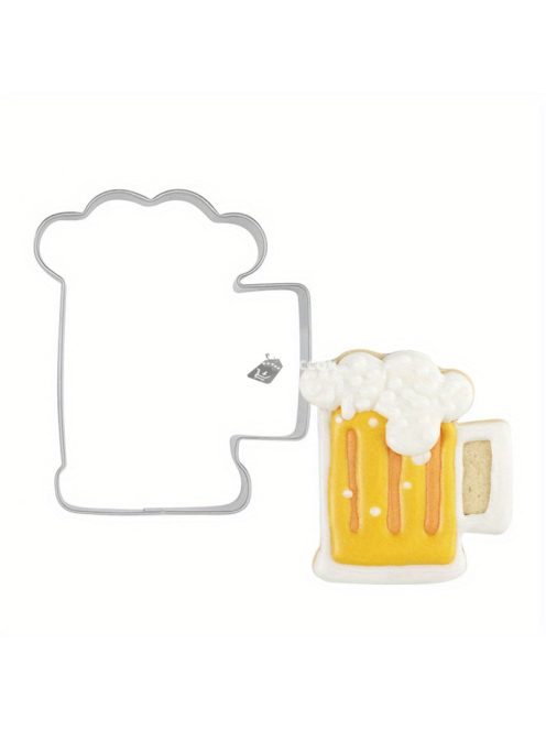 Oktoberfest ihlette sör formájú rozsdamentes acél süteményszaggató