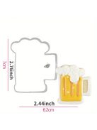 Oktoberfest ihlette sör formájú rozsdamentes acél süteményszaggató