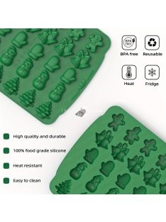 1db, Karácsonyi csokoládé forma, 3D szilikon forma