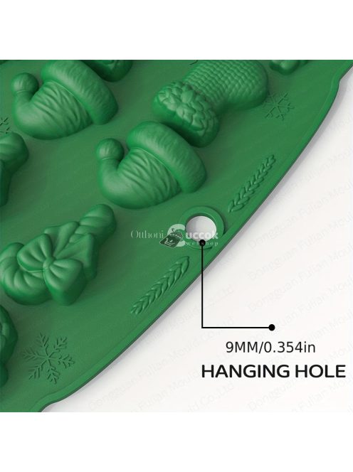 1db, Karácsonyi csokoládé forma, 3D szilikon forma